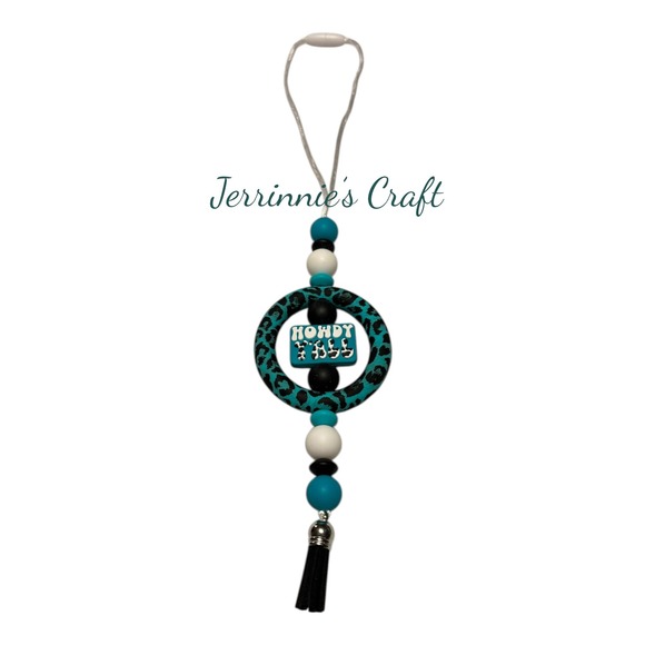 Beaded Silicone Car Charms Howdy Y'all - Picture 2 of 2